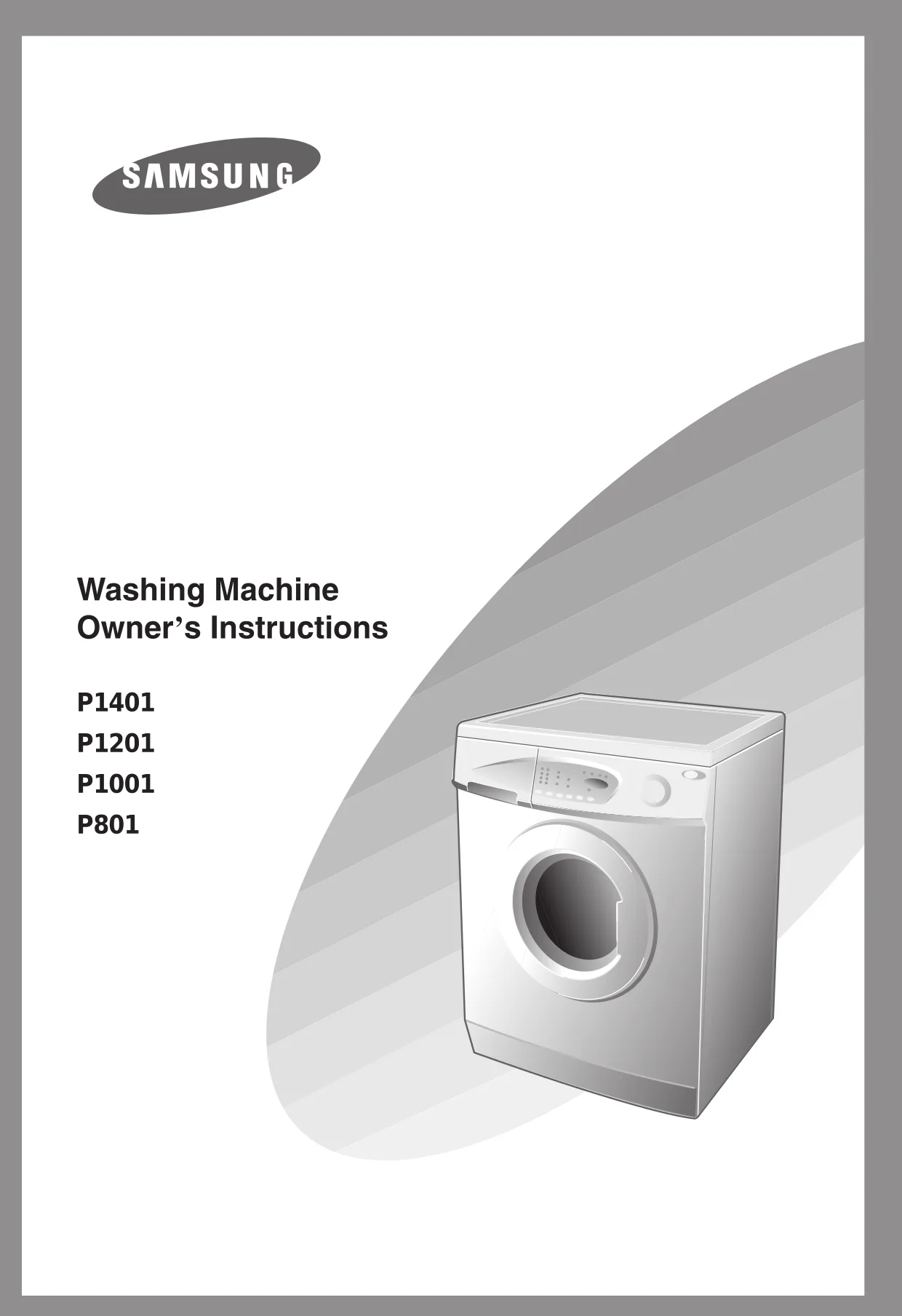 Первая страница инструкции Samsung P1201GW1/YLP