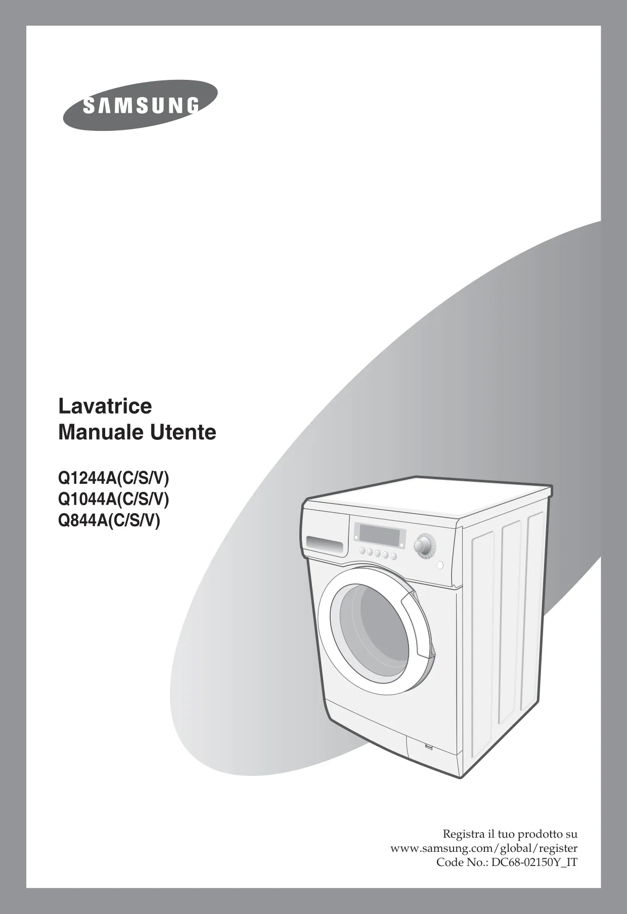 Первая страница инструкции Samsung Q1044GW1/XEC
