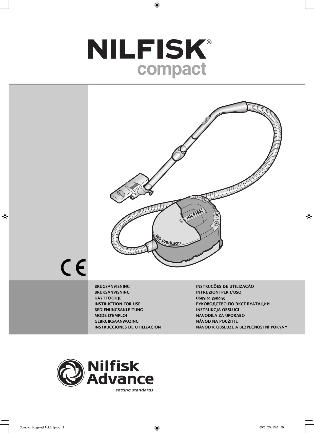 Первая страница инструкции Nilfisk C210Compact
