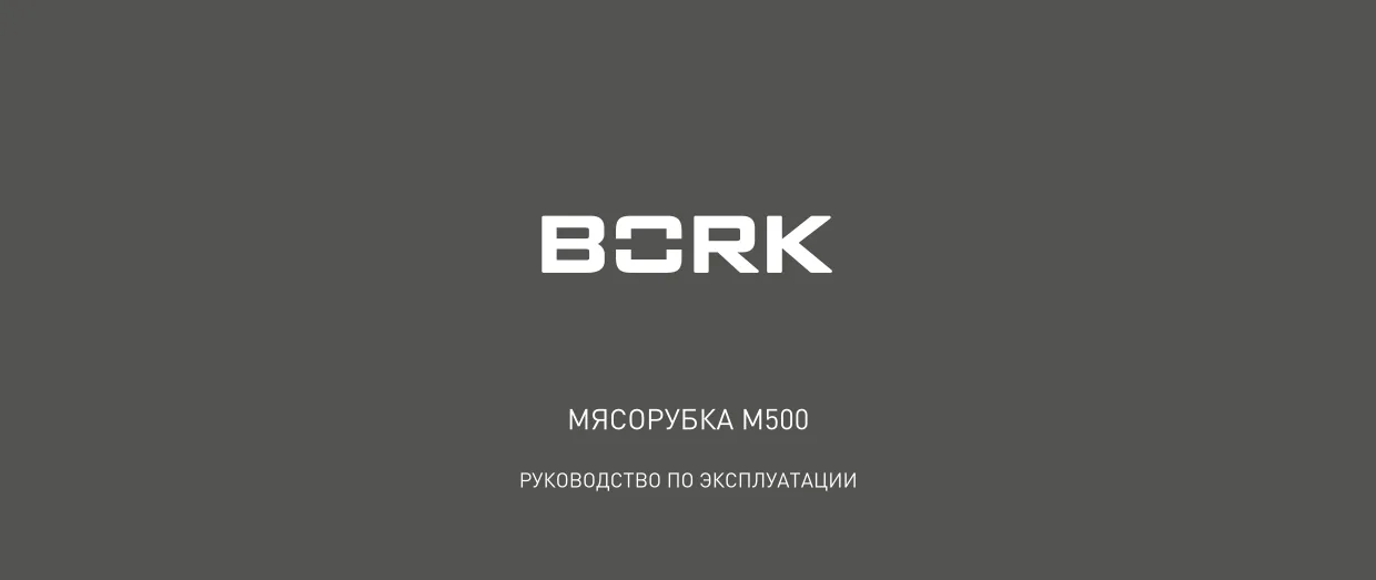 Первая страница инструкции Борк M500