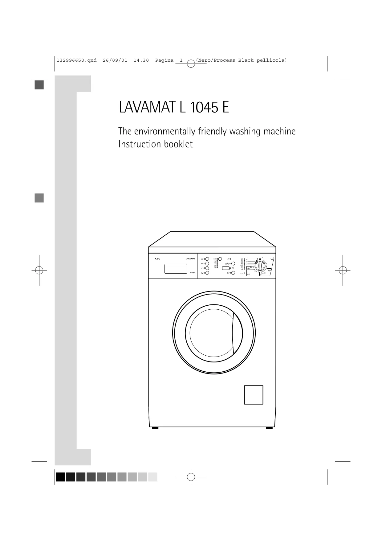 Первая страница инструкции Aeg LAVAMAT1045